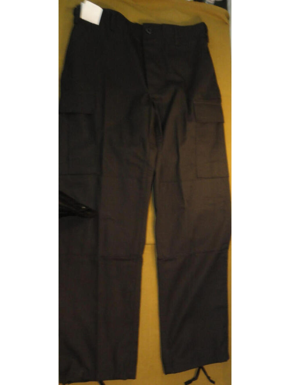 NEW TRU-SPEC TACTICAL CARGO POCKETS HOT WEATHER BDU BLACK PANTS MEN'S SZ MEDIUM